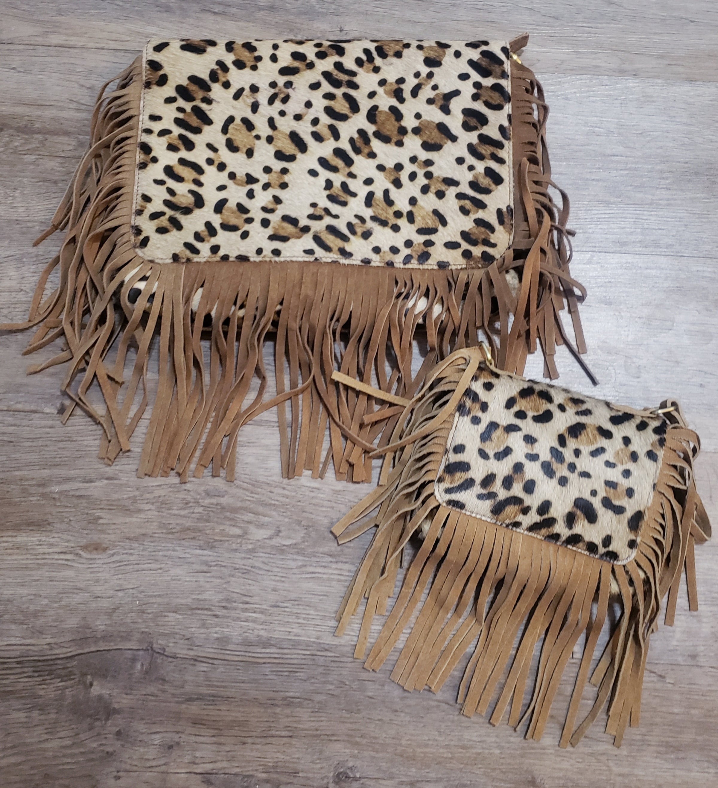 Leopard Cowhide Crossbody Purse